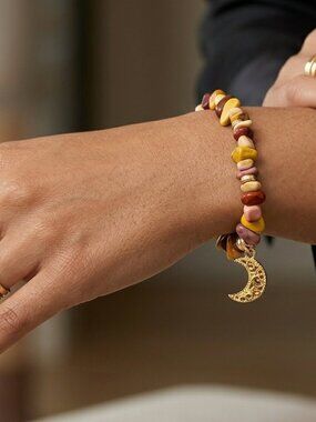 Designs by Forte | Celestial Mookaite Jasper Moon Stretch Bracelet